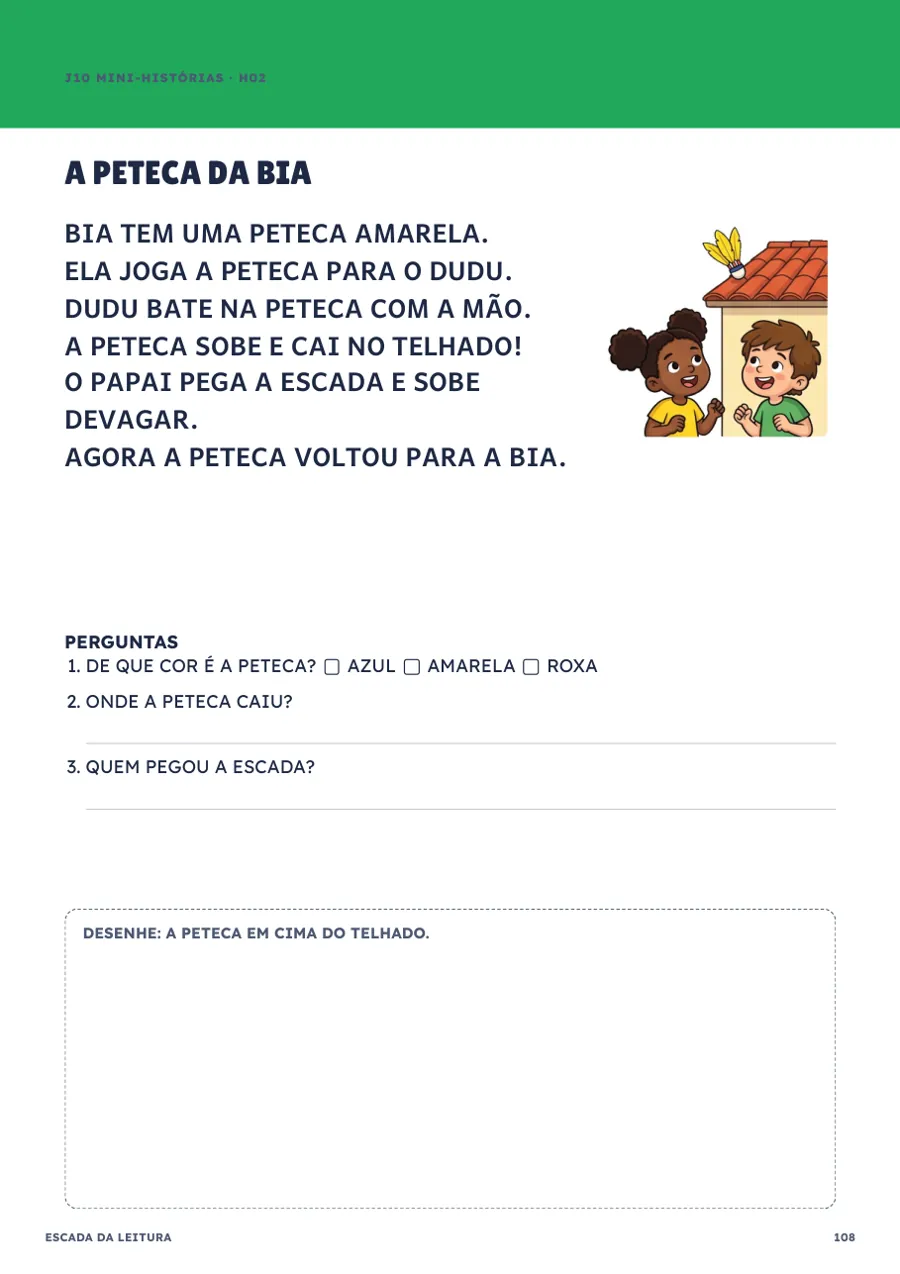Folha do jogo 10: Mini-histórias