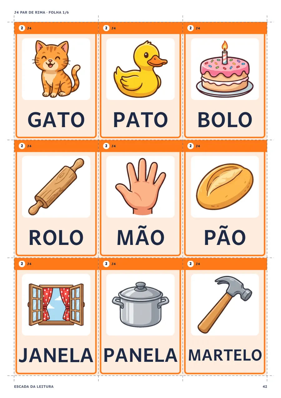 Folha do jogo 4: Par de Rima