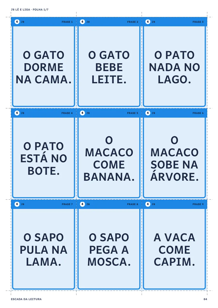Folha do jogo 8: Lê e Liga
